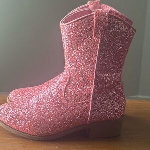 Glittery Pink Kids Boots